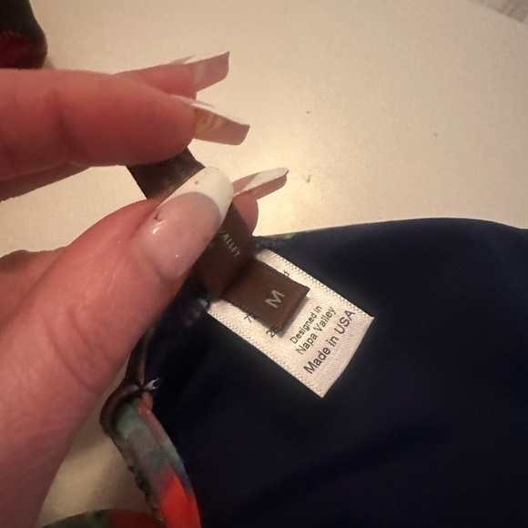 Mia Marcelle bikini, triangle top & ruched back tie-side bottom Sz M - Picture 3 of 5